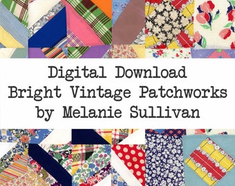 Bright Vintage Patchworks Printable Digital Download