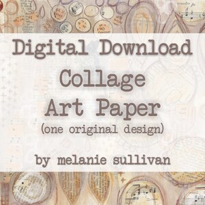 Digital Download: Original Collage Art Paper - Neutrals I