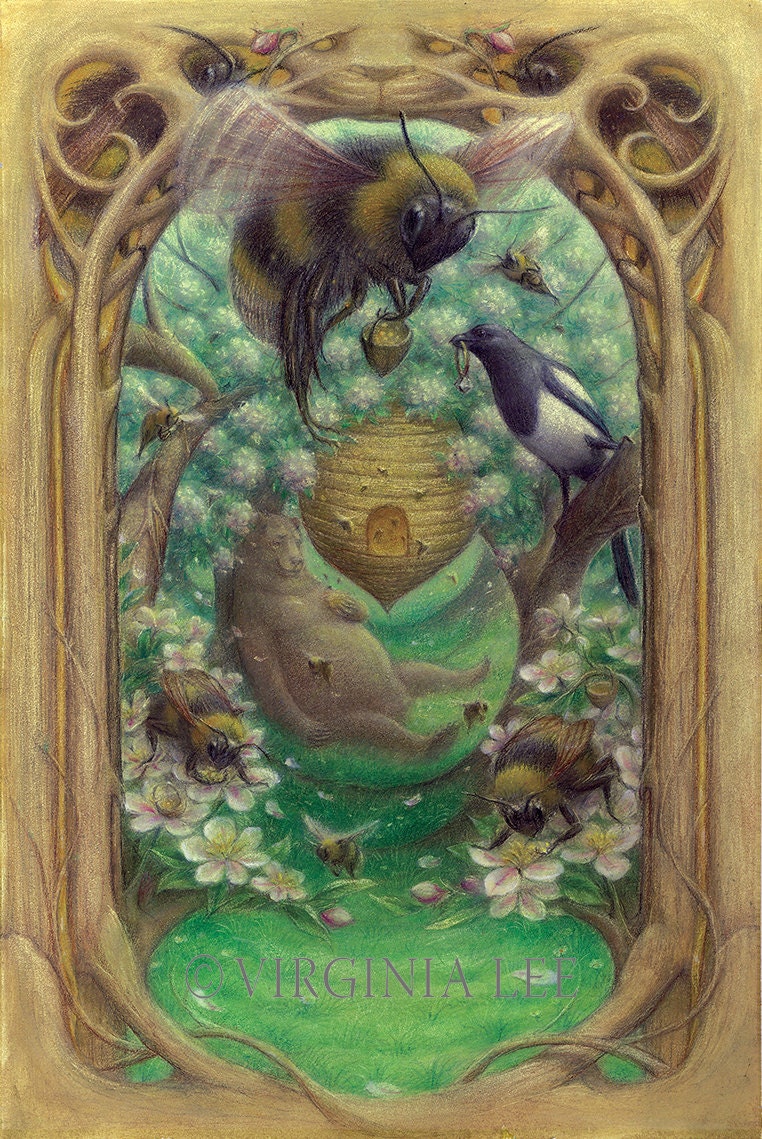 The Hive of Gold Fine Art Print by Virginia Lee Etsy