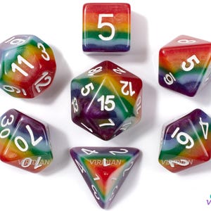 Full-On Rainbow | Arco-íris/Multicolorido em camadas, brilho cintilante | Conjunto de dados de resina (7)