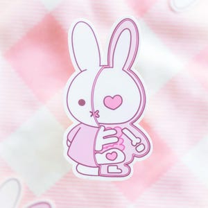 2,8 inch babyroze halfskelet nijntje vinylsticker