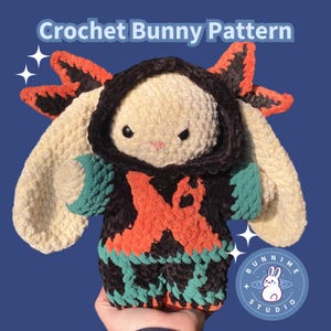 Angry Hero Crochet Bunny Digital PDF Pattern