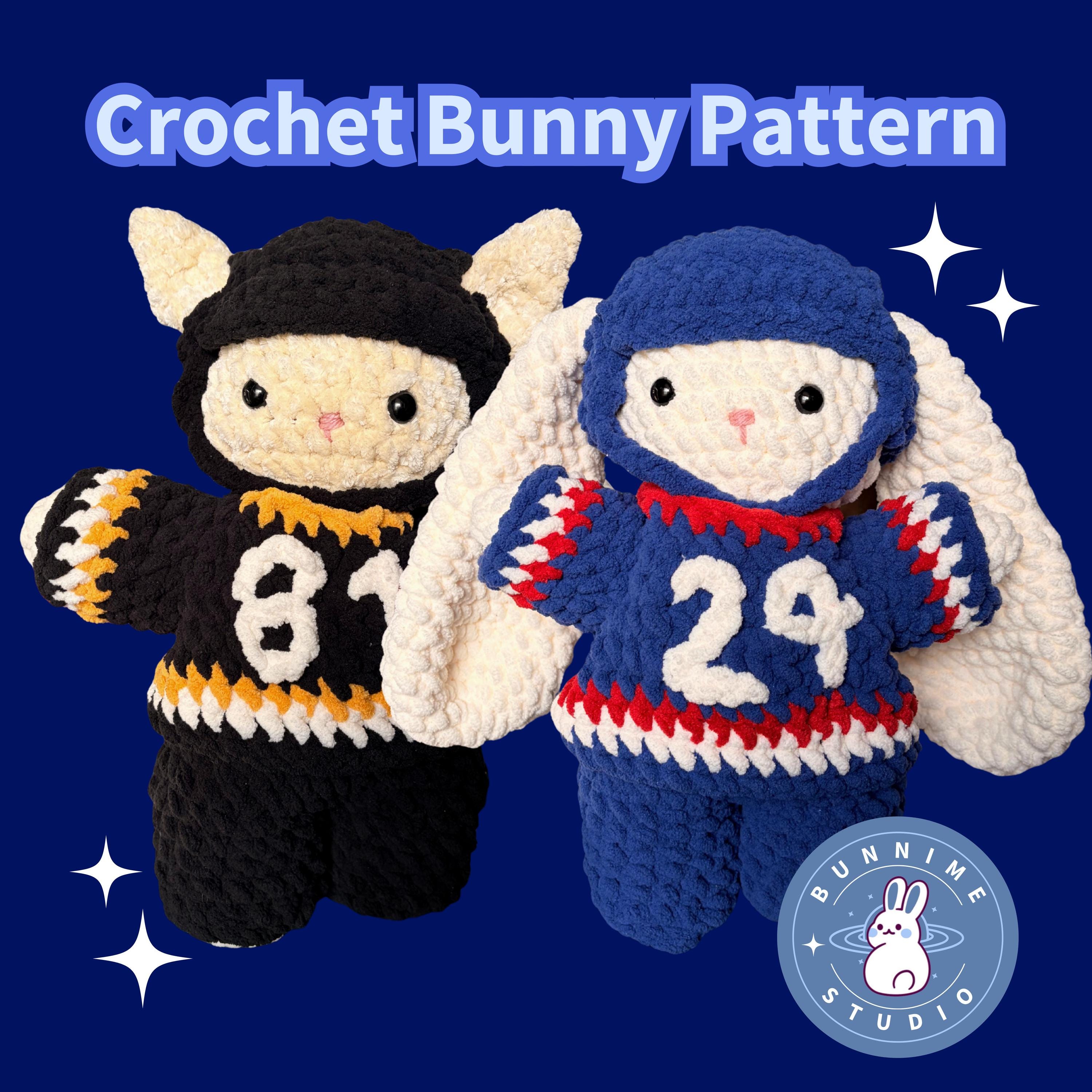 Hockey Rivals Crochet Bunny Kitty Digital PDF Pattern - Etsy