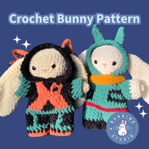 Greatest Hero Duo Crochet Bunny Digital PDF Pattern
