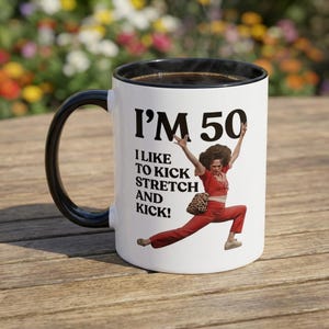 50歳の誕生日マグカップギフト、サリー・オマリー、「私は50歳」マグカップ、面白い50歳の誕生日ギフト
