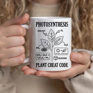 Plant Cheat Code Mug, Funny Gardening Coffee Cup, Biology Student Graduation Gift, Science Major Gift, Cute Botanist Plant Lover Mug,
