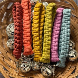 Durable Macrame Wristlet for Keys, Pouch, Etc.