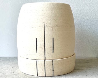 Korean “Water” Ceramic Stoneware Planter Pot