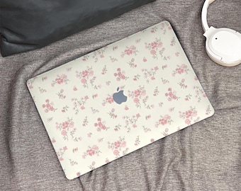 Pink Floral MacBook Case 2025 New Mac Laptop Cover for Macbook Air 15/13/11 Macbook Pro 13/15/14/16 2024 M4 2023 M3 M2 2022 M1