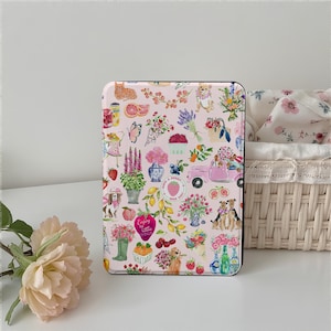Flower Fruit Collage Kindle Case Cover Sleeve, Kindle PaperWhite 12/11/10th Case, Kindle 6&quot;/6.8&quot;/7&quot;, Kindle 2022 2024 Case, Kindle Colorsoft