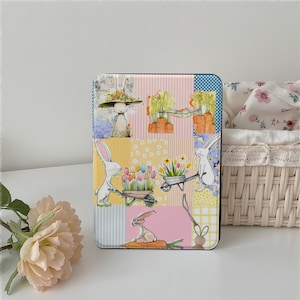 Cute Rabbit Collage Kindle Case Cover Sleeve, Kindle PaperWhite 12/11/10th Case, Kindle 6&quot;/6.8&quot;/7&quot;, Kindle 2022 2024 Case, Kindle Colorsoft