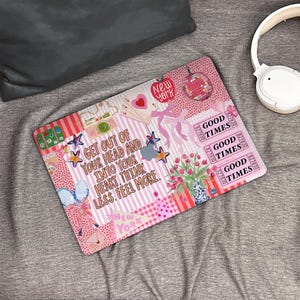 Pink Collage MacBook Case 2025 New Mac Laptop Cover for Macbook Air 15/13/11 Macbook Pro 13/15/14/16 2024 M4 2023 M3 M2 2022 M1