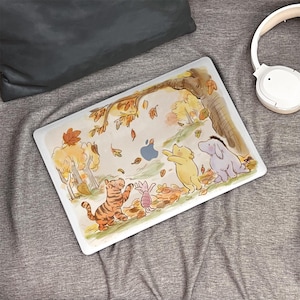 Winnie The Pooh New Macbook Case, Hard Laptop Case for Macbook Air 15/13 Pro 13/14/15/16 2021 2022 M2 2023 2024, Custom Macbook Case