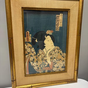 UTAGAWA KUNISADA - Antique Color woodblock print - 16&quot;x20&quot;