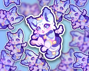 Chibi Cosmic Fox Sticker | Kiss-Cut Sticker