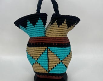 Native People Coiled Linen Wedding Vessel