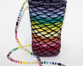 Mermaid Rainbow Ombre Miniature Wearable Basket