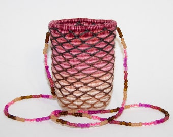 Mermaid Pink Ombre Miniature Wearable Basket