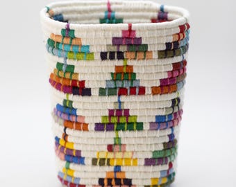 Basket of Many Colors Miniature Coiled Basket