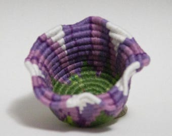 Lilac Morning Glory Miniature Coiled Basket