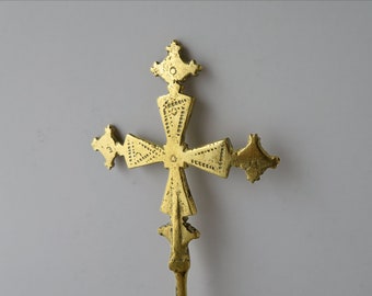 Vintage Brass Coptic Ceremonial Cross