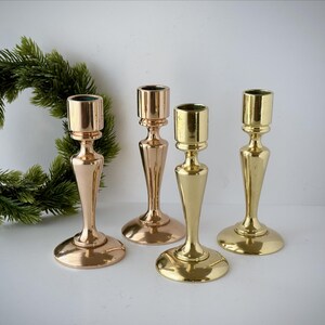 Vintage Brass Candlestick Holders, Choose Style