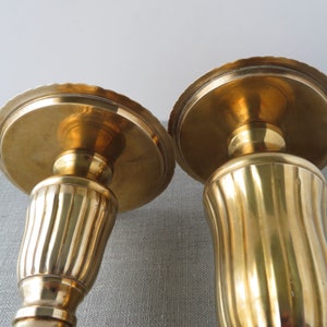 Vintage Brass Pillar Candle Holders image 3