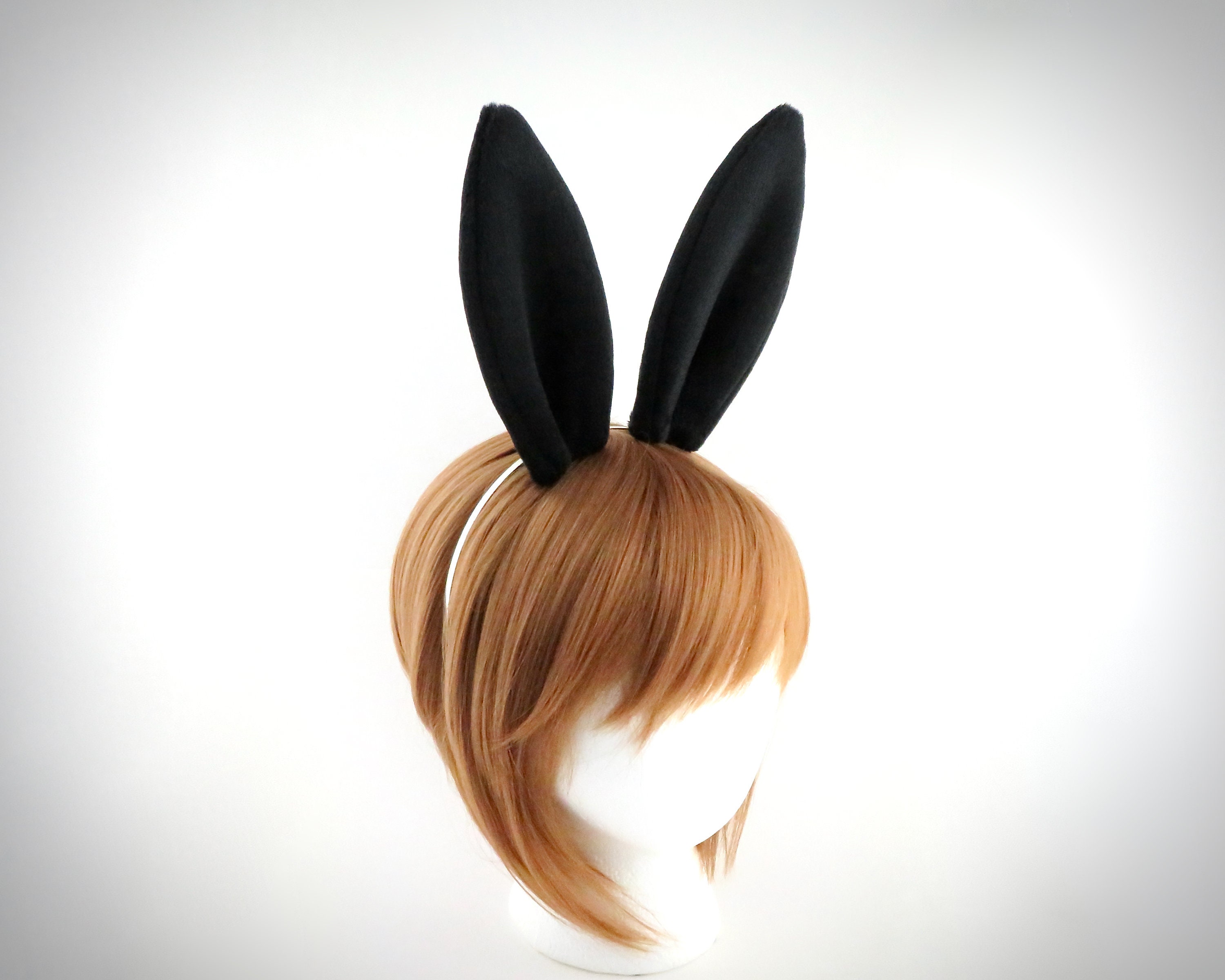 Black Bunny Ears Rabbit Hair Clips Bunny Cosplay | Etsy