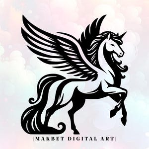 Unicorn SVG Cut File: Clipart, Vector, Cricut, Silhouette (Digital Download)