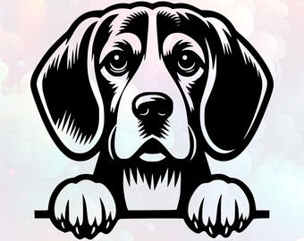 Peeking Beagle Svg,Png,Pdf,Jpg,Beagle Svg,Dog Svg,Beagle Clipart,Beagle Vector Image,Silhouette,Cut File,Sublimation Design,Commercial Use