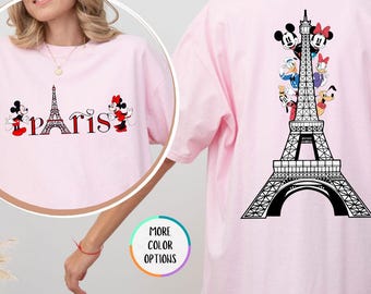 Comfort Colors® Disney Paris Shirt, Mickey and Friends Eiffel Tower Shirt, Disneyland Paris Vacation, Matching Paris Shirt, Girls Paris Trip