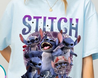 Comfort Colors® Disney Stitch Shirt, Stitch Bootleg Shirt, Stitch Lover Gift, Funny Stitch Shirt, Floral Stitch Tee, Girly Women Disney Trip