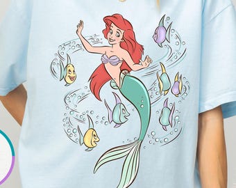 Comfort Colors® Disney Ariel Shirt, Princess Ariel Shirt, Girls Disney Trip Shirt, Ariel Tee, Ariel Mermaid Shirt, Disney Princess Gift Tees