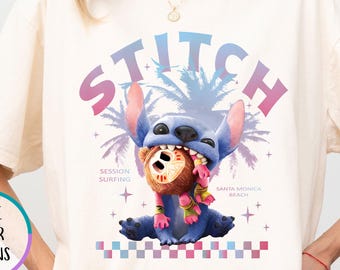 Comfort Colors® Retro Summer Stitch Shirt, Funny Stitch T-Shirt, Disney Stitch Shirt, Magical Summer, Stitch Lover Gift, Summer Disney Trip