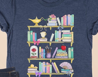 Princess Book Shirt, Disney Teacher Librarian Shirt, Belle's Library Shirt, Disney Book Worm Tees, Belle's Book Club Shirt, Book Lover Gifts