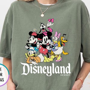 Comfort Colors® Retro Disneyland Resort Shirt, Disneyland Parks Shirt, Mickey and Friends, Magic Kingdom, Disneyworld Tee, Women Disney Gift
