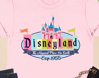Disneyland Est. 1955 Shirt, The Happiest Place One Earth T-Shirt, Magical Castle Shirts, Disney Family Trip Shirt, Disneyland Vacation Tees
