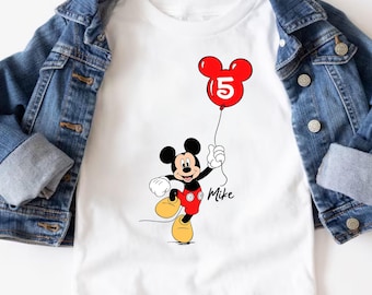 Custom Mickey and Friends Birthday Shirt, Disney Birthday Party Shirt for Kids, Birthday Toddler Boy Girl Gift, Disney First Birthday Shirt