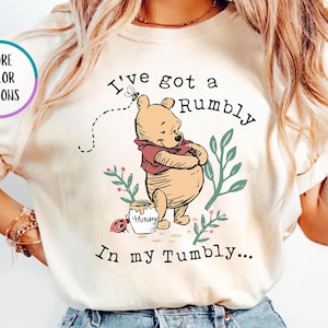Comfort Colors® Disney Winnie The Pooh Shirt, Rumbly In My Tumbly Tee, Pooh Bear Shirt, Honey Bee Tshirt, Baby Reveal Shirt, Pregnancy Shirt