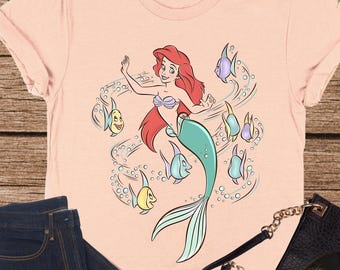 Princess Ariel Shirt, Disney Ariel T-Shirt, The Little Mermaid Shirt, Ariel Shirt, Little Mermaid Tee, Ariel Mermaid Shirt, Disney Princess