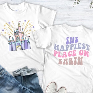 The Happiest Place on Earth Kids Shirt, Disney Castle T-Shirt, Youth Disney Shirt, Magical Castle Toddler Shirts, Kids Disney Trip Gift