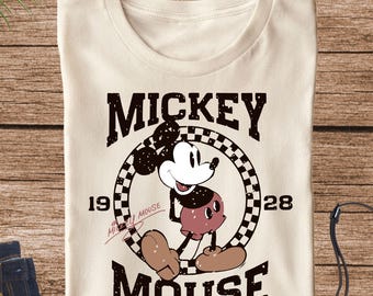 Classic Mickey Mouse Shirt, Checkered Mickey, Retro Mickey Mouse Shirt, Disney Vacation Shirt, Disneyland Mickey Shirt, Magic Kingdom Shirt