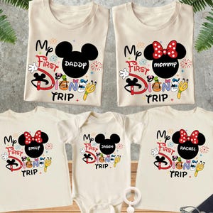 Personalized My First Disney Trip Shirt, Disney Family Shirts, My First Disneyworld Trip 2025, Disneyland T-Shirt, First Disneyworld Trip