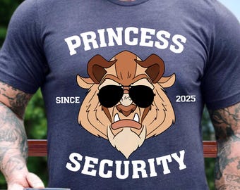 Custom Princess Security T-Shirt, Funny Dad Shirt, Princess Security Tshirt, Dad Gift, Disney Dad Tee, Boyfriend Birthday Gift, Fathers Day