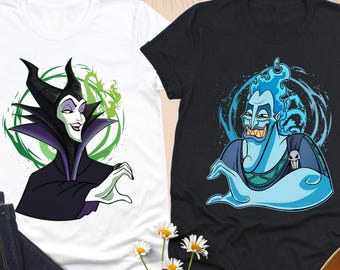 Couples Disney Shirts, Villains Couple Matching Tshirt, Disneyland Holiday Trip Gifts, Disney Couple Matching T-Shirt, Spooky Couple Shirt