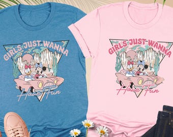 Disney Minnie Daisy Summer Shirt, Girls Just Wanna Have Sun T-Shirt, Disney Besties Shirt, Disney Summer Shirt, Disney Girls Trip T-Shirts