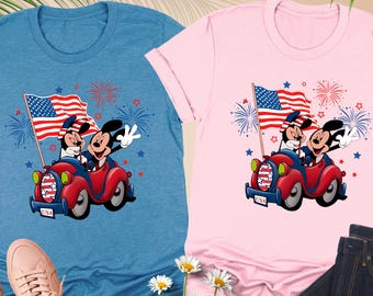 Disney 4th Of July Shirt, Matching Mickey & Minnie Patriotic Shirts, Disney Patriotic Memorial Day, Fourth of July Shirt, Independence Day