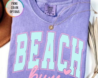 Comfort Colors® Beach Bum Shirt, Preppy Beach Life T-Shirt, Summer Vacation Tee, Beach Lover Shirt, Tropical Shirt, Girls Beach Trip Tee