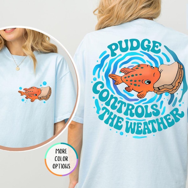 Comfort Colors® Pudge Controls The Weather Shirt, Disney Lilo and Stitch Tee, Disney Fish Pudge Tshirt, Disney Trip Shirt, Magic Kingdom Tee