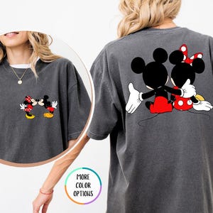 Comfort Colors® Disney Mickey and Minnie Mouse Kissing Shirt, Disney Couples Shirt, Disneyland Party Matching Outfit, Couple Disneyland Gift